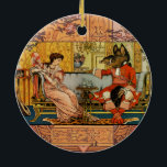 Adorno De Cerámica Personajes Clásicos de Cuentos de Hadas Belleza Be<br><div class="desc">Adéntrate en el encantador mundo de un romance eterno con esta cautivadora ilustración de La Bella y la Bestia. Esta colorida imagen está basada fielmente en una ilustración de un libro antiguo del renombrado artista Walter Crane, publicada originalmente en 1874. La escena representa vívidamente a La Bella y la Bestia...</div>