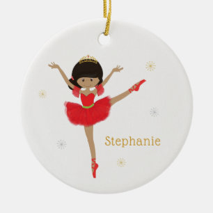Adorno De Cerámica Personalice a Navidades multiculturales Ballerina