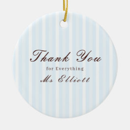 Adorno De Cerámica Personalised Thank You Teacher Ornament Bluebell