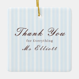 Adorno De Cerámica Personalised Thank You Teacher Ornament Bluebell