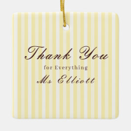 Adorno De Cerámica Personalised Thank You Teacher Ornament Buttercup