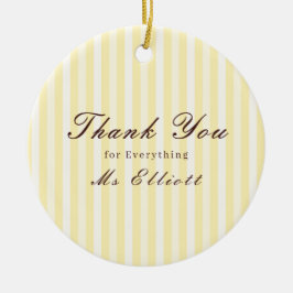 Adorno De Cerámica Personalised Thank You Teacher Ornament Buttercup