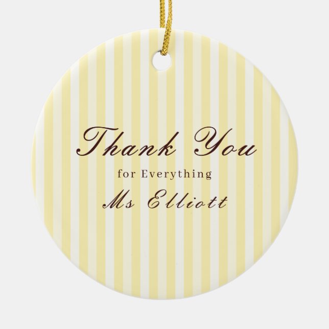 Adorno De Cerámica Personalised Thank You Teacher Ornament Buttercup (Frente)