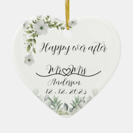 Adorno De Cerámica Personalised Wedding Gift happy ever after