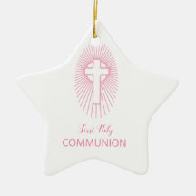 Personaliza, Cruz de la Primera Comunión rosa Host