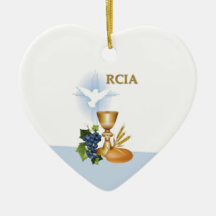 Adorno De Cerámica Personaliza, Felicitaciones RCIA Sacramento Católi