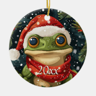 Adorno De Cerámica Personaliza la rata de Navidades burdos en Santa H