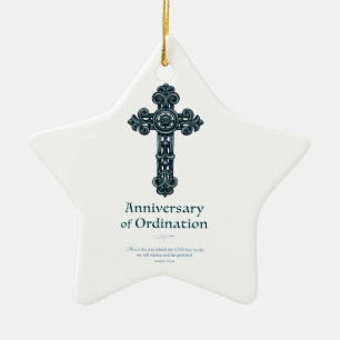 Adorno De Cerámica Personaliza, sacerdote de aniversario de ordenaci