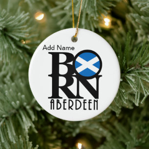 Adorno De Cerámica Personalizable BORN Aberdeen Scotland