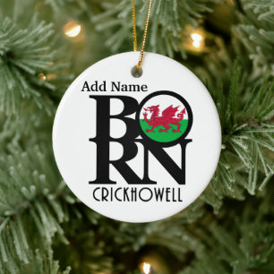 Adorno De Cerámica Personalizable BORN Crickhowell Nova Scotia