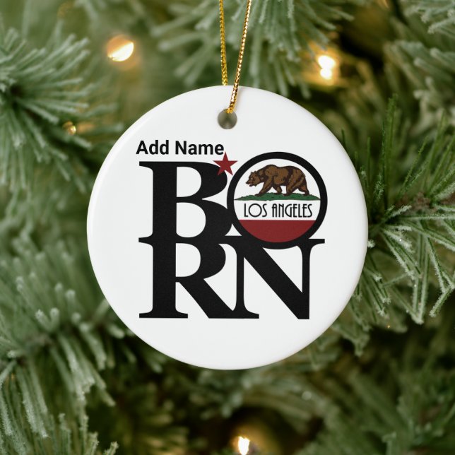Adorno De Cerámica Personalizable BORN Los Angeles CA (Árbol)