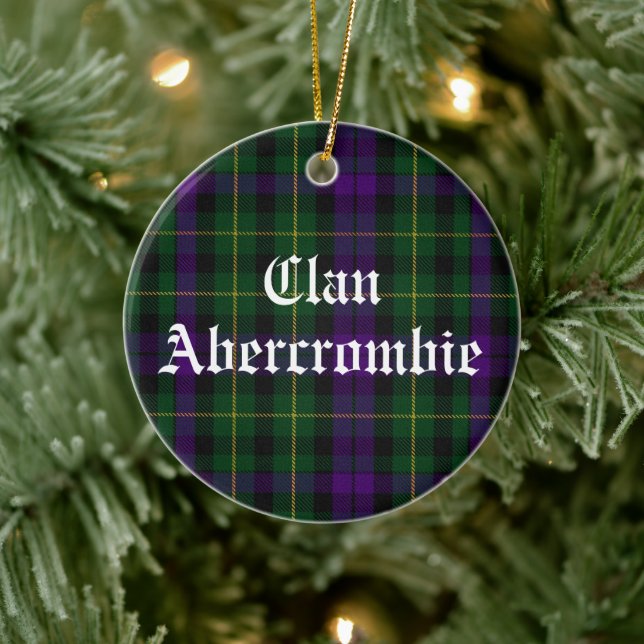 Adorno De Cerámica Personalizable Clan Abercrombie Tartan (Árbol)