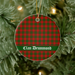 Adorno De Cerámica Personalizable Clan Drummond Tartan