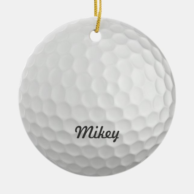Adorno De Cerámica Personalizable de la pelota de golf (Frente)