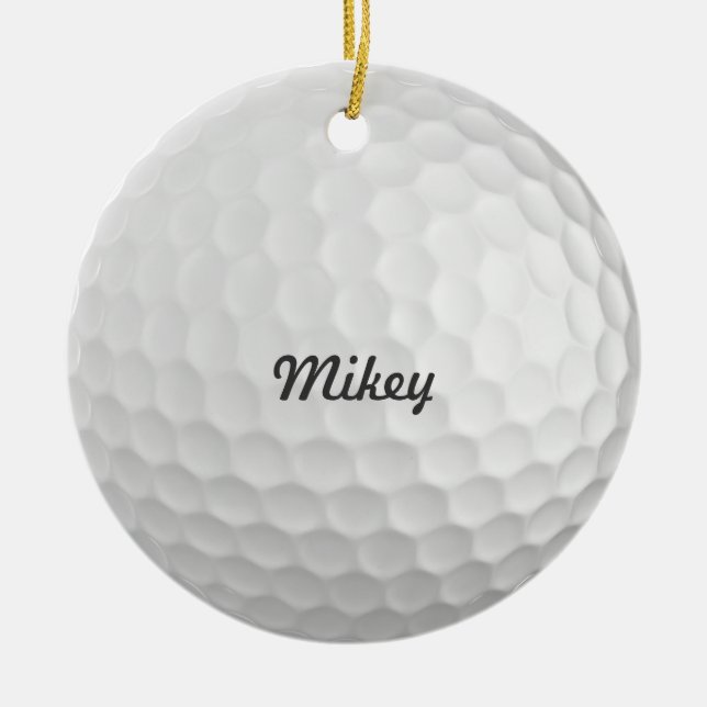 Adorno De Cerámica Personalizable de la pelota de golf (Frente)