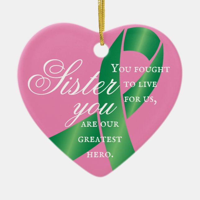 Adorno De Cerámica Personalizable del Día de la Madre, superviviente  (Frente)