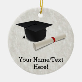 Adorno De Cerámica Personalizable del diploma del casquillo de la