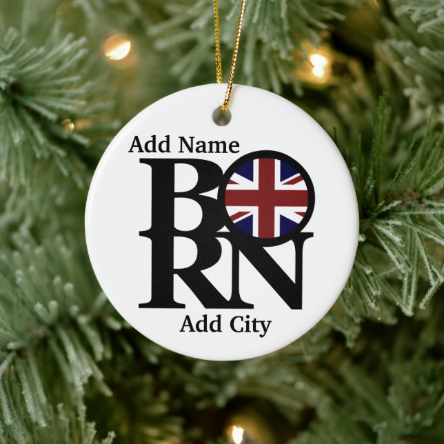 Adorno De Cerámica Personalizable del Reino Unido (Árbol)