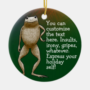 Adorno De Cerámica Personalizable del sapo de Obadiah