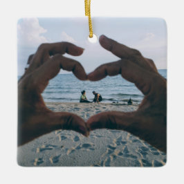 Adorno De Cerámica Personalizable Elegante De Dos Partes Desplazamien