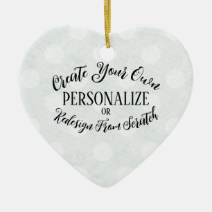 Adorno De Cerámica Personalizable en blanco - Crea tu propio
