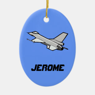 Adorno De Cerámica Personalizable F16 contra el diseño del Halcón