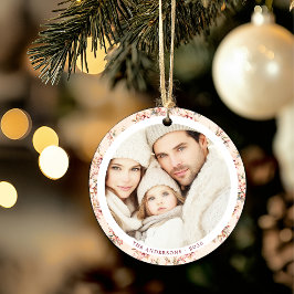 Adorno De Cerámica Personalizable Floral Vintage Ornamen de cerámica 