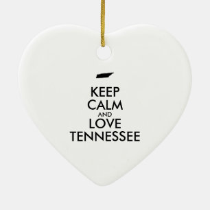 Adorno De Cerámica Personalizable MANTENER CALMA Y AMAR A TENNESSEE