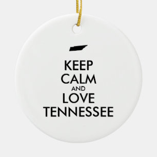 Adorno De Cerámica Personalizable MANTENER CALMA Y AMAR A TENNESSEE