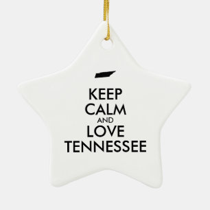 Adorno De Cerámica Personalizable MANTENER CALMA Y AMAR A TENNESSEE