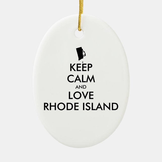 Adorno De Cerámica Personalizable MANTENER LA CALMA Y AMAR LA ISLA RH (Frente)