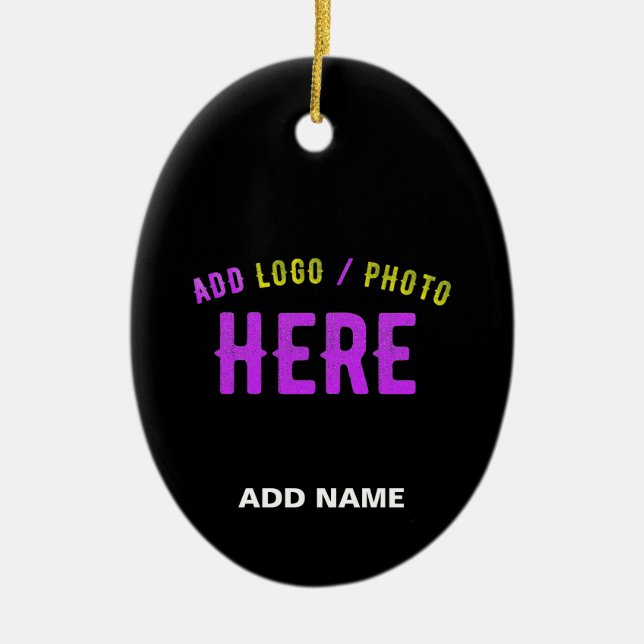 ADORNO DE CERÁMICA PERSONALIZABLE MODERNO ESTILO NEGRO VERIFICADO MAR (Frente)