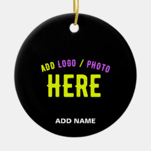 ADORNO DE CERÁMICA PERSONALIZABLE MODERNO ESTILO NEGRO VERIFICADO MAR