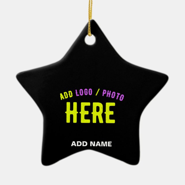 ADORNO DE CERÁMICA PERSONALIZABLE MODERNO ESTILO NEGRO VERIFICADO MAR (Frente)