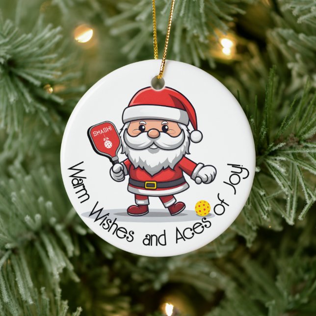 Adorno De Cerámica Personalizable 🎅 Navidades pickleball (Árbol)