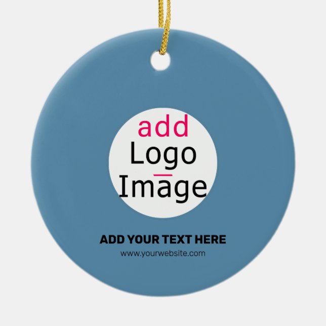 Adorno De Cerámica Personalizable profesional Marca comercial Azul (Frente)