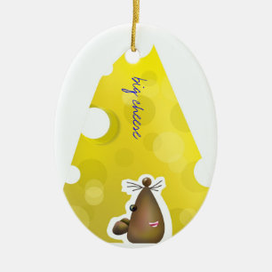 Adorno De Cerámica Personalizable: Queso grande