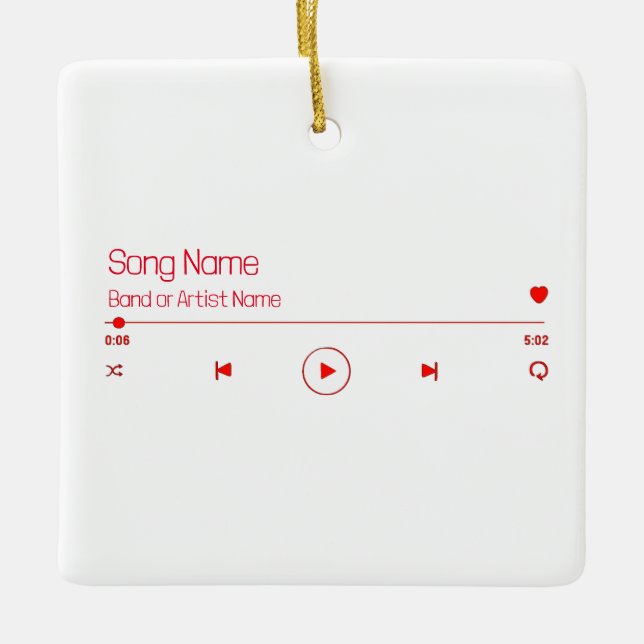 Adorno De Cerámica Personalizable tu música favorita (Anverso)