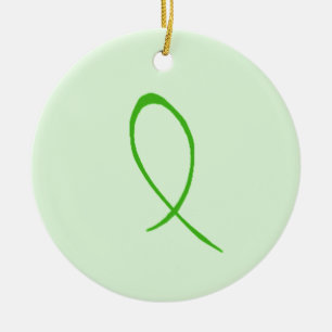 Adorno De Cerámica Personalizable verde de la cinta
