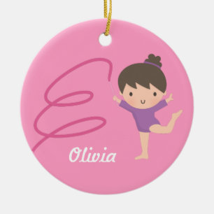 Adorno De Cerámica Personalización de la gimnasia Chica pequeña