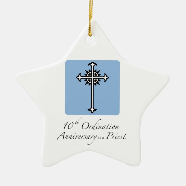 Adorno De Cerámica Personalización, décimo aniversario de la Ordenaci (Frente)