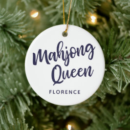 Adorno De Cerámica Personalizada la Reina Mahjong