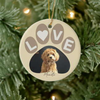Adorno De Cerámica Personalizada querida Fur Baby Paw