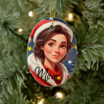 Adorno de cerámica personalizado<br><div class="desc">"¡Haz que esta Navidad sea aún más especial con un adorno para colgar en tu árbol personalizado! Crea un recuerdo único que brillará en tu árbol y en tu corazón."</div>