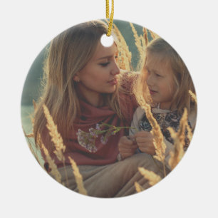 Adorno De Cerámica personalizado 2 cara foto familiar personalizada t
