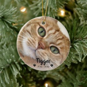 Adorno De Cerámica Personalizado 2 mascotas de fotografía Navidades e