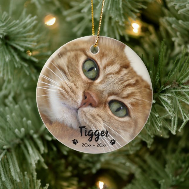 Adorno De Cerámica Personalizado 2 mascotas de fotografía Navidades e (Árbol)