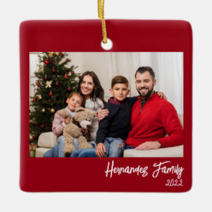 Adorno De Cerámica Personalizado 2-Photo 2-cara 2-cara Fotografía fam