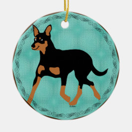 Adorno De Cerámica Personalizado Australiano Kelpie Trotting 2