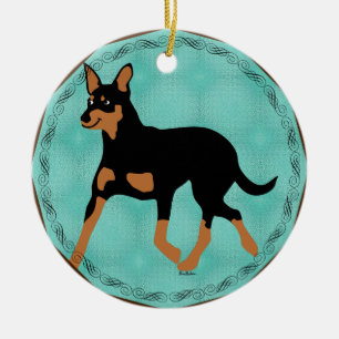 Adorno De Cerámica Personalizado Australiano Kelpie Trotting 2